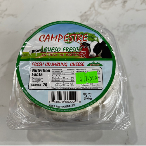 Queso fresco C/ Hoja de Platano