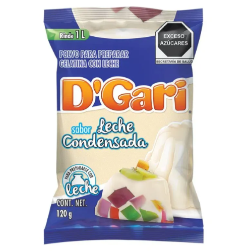 D'Gari – Gelatina con Leche sabor Leche Condensada 120g