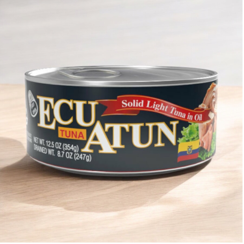 EcuAtun Solid Light Tuna in Oil 12.5oz (354g)