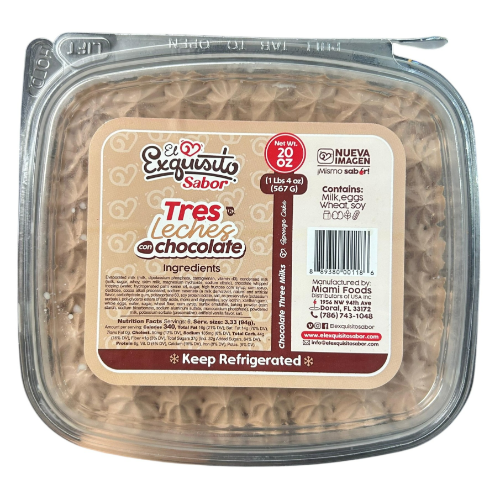 20oz Tres Leches Cocolate El Exquisito