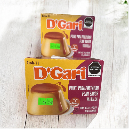 D'Gari – Polvo para preparar Flan sabor Vainilla