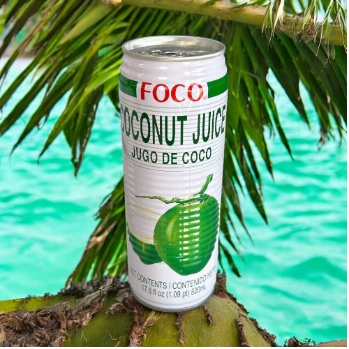 Jugo Foco Coconut Juice 17.6 oz (tall Cans)